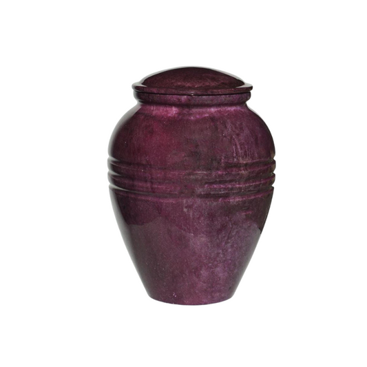 Elegance Redefined: Classic Dark Purple Urn for Timeless Remembrance-0