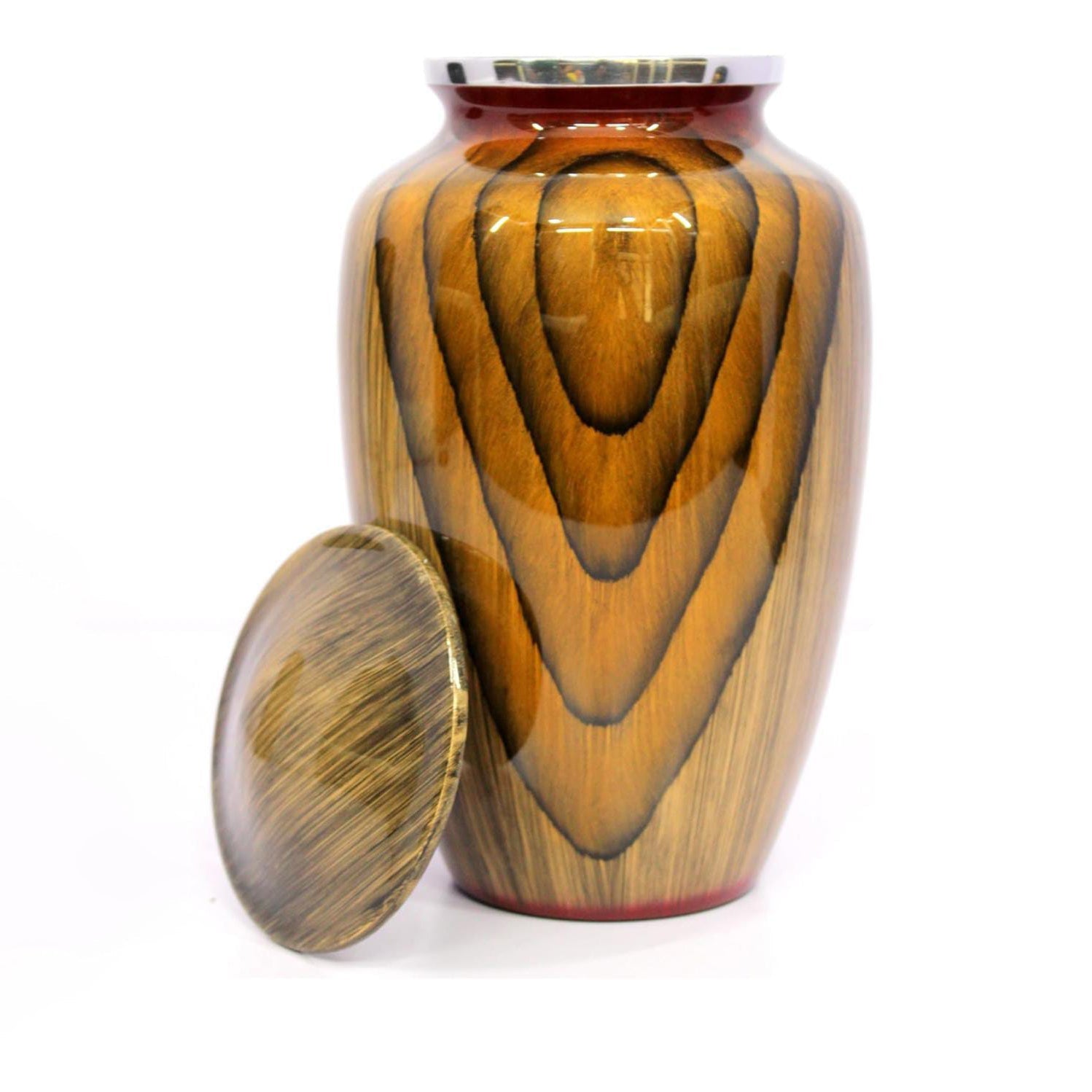 Aluminum Urn with Classic Wood Finish | Ritual Pot-1